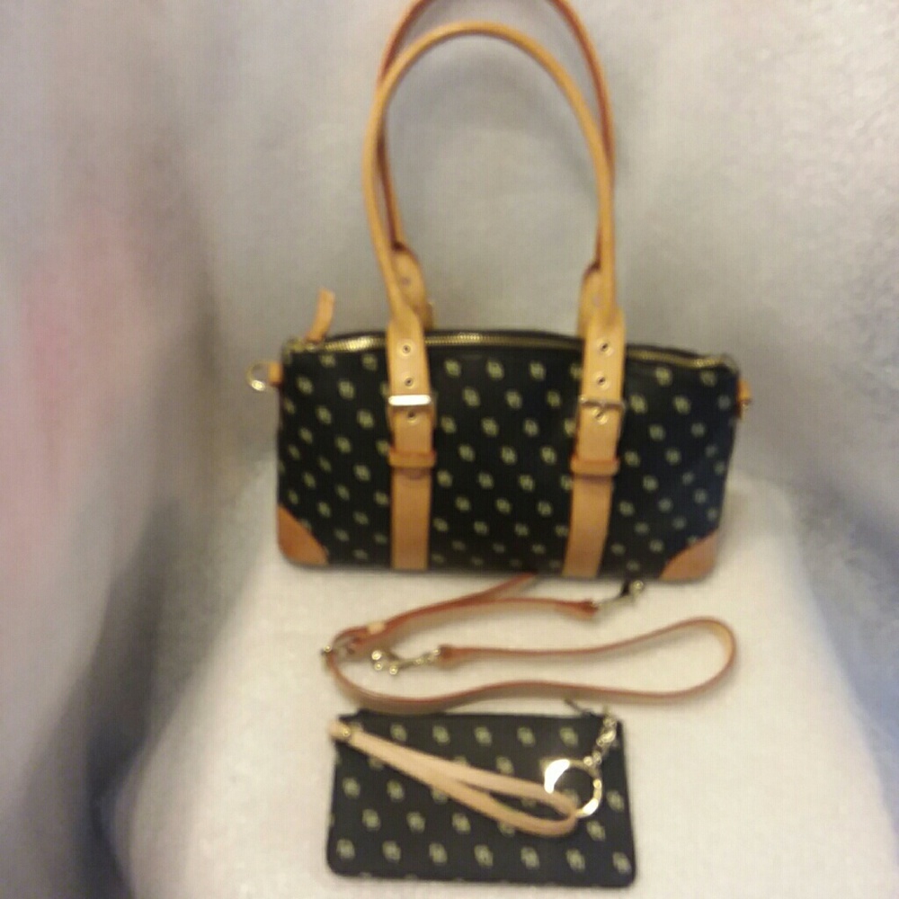 Dooney & Bourke Navy Signature Shoulder Bag